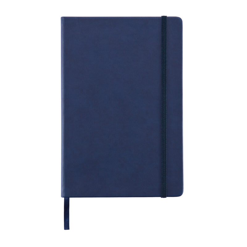 Load image into Gallery viewer, Deluxe hardcover PU A5 notebook from XD Collection with smooth black cover and visible binding, ideal for writing and note-taking.