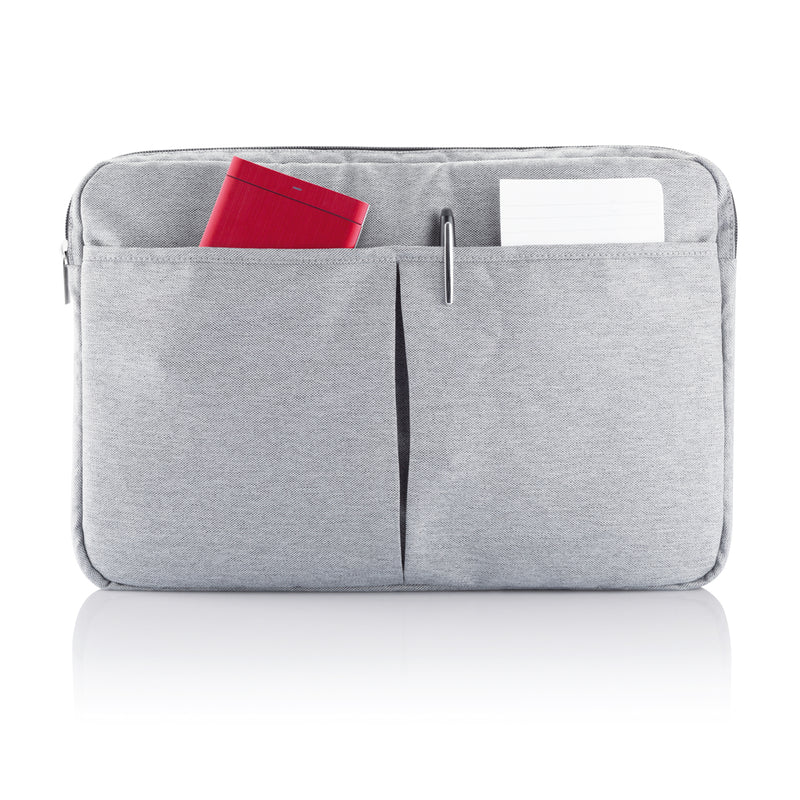 Load image into Gallery viewer, Pink 15-inch PVC-free laptop sleeve from XD Collection in the Bags & Travel category, showing the sleek, protective design.