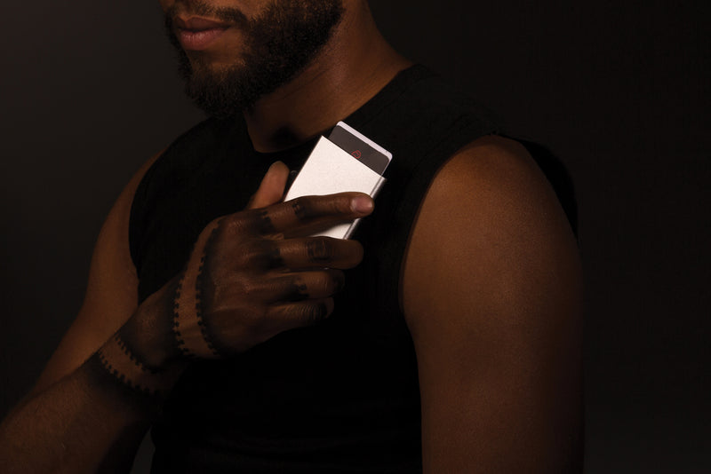 Load image into Gallery viewer, C-Secure aluminium RFID card holder with secure slots for credit and ID cards, designed for travel and everyday use.