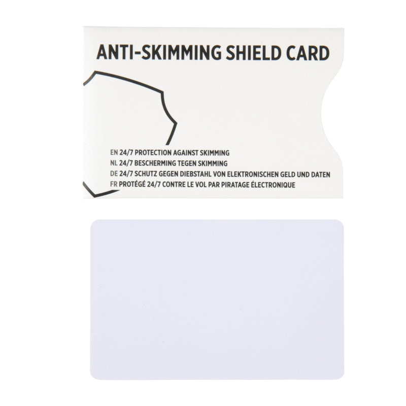 Load image into Gallery viewer, XD Collection RFID shield card with active jamming chip for bags and travel security, showing sleek design and compact size.