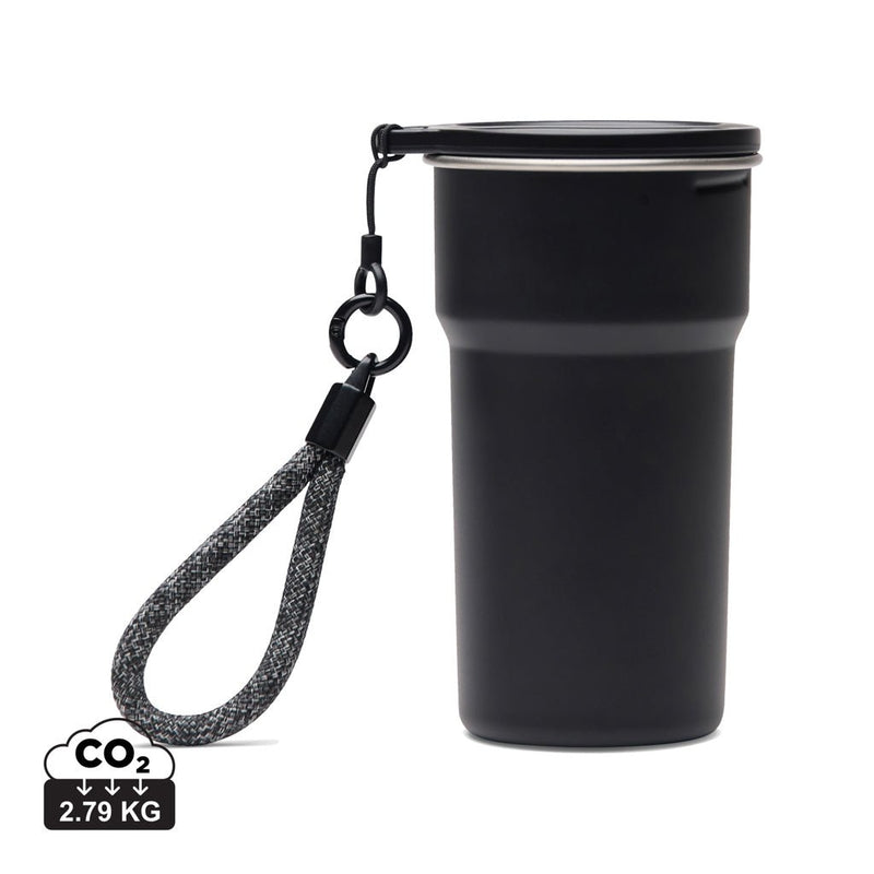 Load image into Gallery viewer, Parks RCS SS cup, 4 pcs, 250 ML - Custom Wood DesignsSet of four Vinga Parks RCS SS cups, 250 ML drinkware with stainless steel finish, showcasing sleek, modern design.DrinkwareV4320701Recycled Stainless steel,Polypropyleneblack