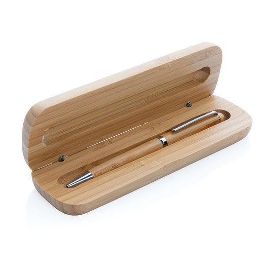 Bamboo pen in box pack of 100 Custom Wood Designs __label: Multibuy penbambooinboxcustomwooddesigns