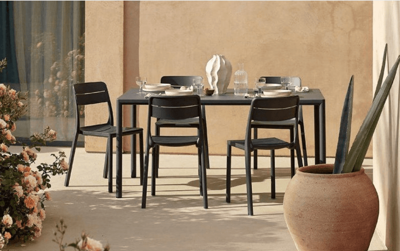 Load image into Gallery viewer, Piave 80 Contract Table - Custom Wood DesignsNardi Piave 70 outdoor contract table by Custom Wood Designs, Antracite finish, 140x80 cm, ideal for restaurant outdoor furniture.Piave Table Nardi Outdoor24575214696375Tabacco