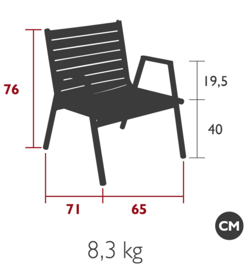 Load image into Gallery viewer, Fermob Pilotis teak low armchair with sleek outdoor design, showcasing smooth wooden finish and modern outdoor furniture style.