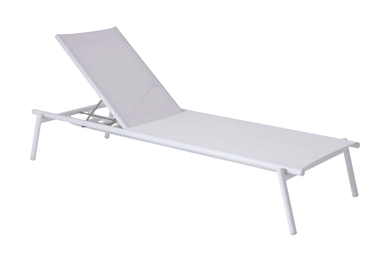 Load image into Gallery viewer, Pilotis V. Batyline® Sunlounger - Custom Wood DesignsSteel grey Fermob Pilotis V. Batyline® sunlounger with a sleek design, perfect for outdoor poolside relaxation.Sunlounger24575195136535SteelGrey