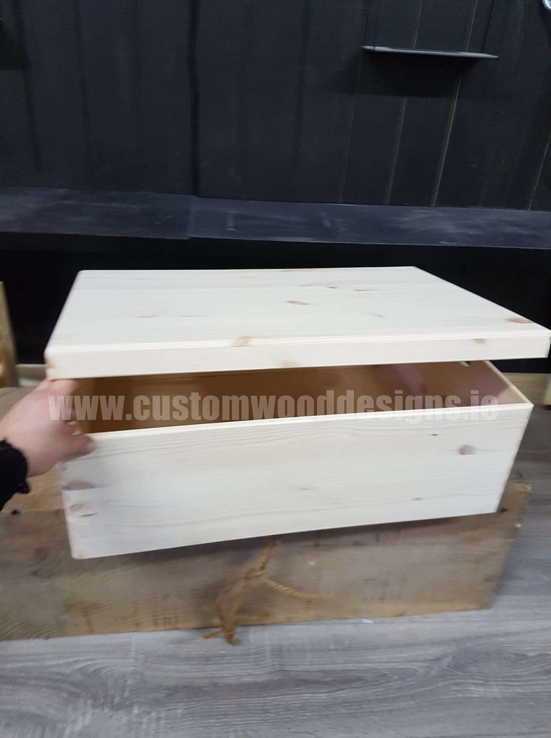 Load image into Gallery viewer, Pine Box MPB4 Box with Lid pin __label: Upload Logo bedroom deco big box big trunk big trunk wood box box with lid chest container crate gift large box open lid pine box room deco solid wood box storage box truk wood wooden pine-box-mpb4custom-wood-designsbox-with-lid-636425_abe4e4fa-dd72-4934-ad15-46a72957f94b