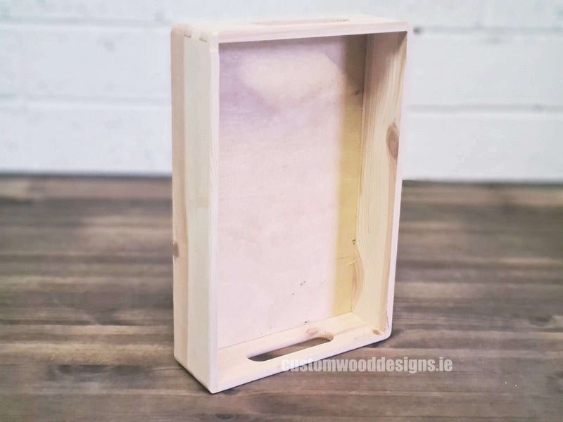 Load image into Gallery viewer, KnobiOne - Pine Wood Tray 30 X 20 X 7 cm OB1 Pine Box with Handle pin bedroom deco box crate room deco wood wooden pine-box-with-handle-default-title-knobione-pine-wood-tray-30-x-20-x-7-cm-ob1-53611830575447
