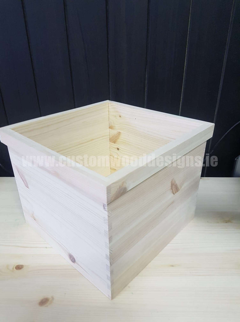 Load image into Gallery viewer, Small Wooden Plant Box 26 x 26 x 18 cm Plant Box Custom Wood Designs plant-box-default-title-small-wooden-plant-box-26-x-26-x-18-cm-53611635802455