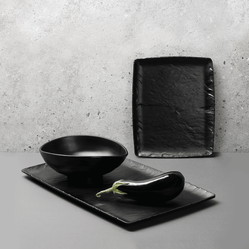Load image into Gallery viewer, Polaris Platter black GN 1/2 265x325 mm - Custom Wood DesignsBlack Polaris Platter GN 1/2 serving platter by Fine Dine, measuring 265x325 mm, with a sleek, rectangular design for serving dishes.serving platter562369