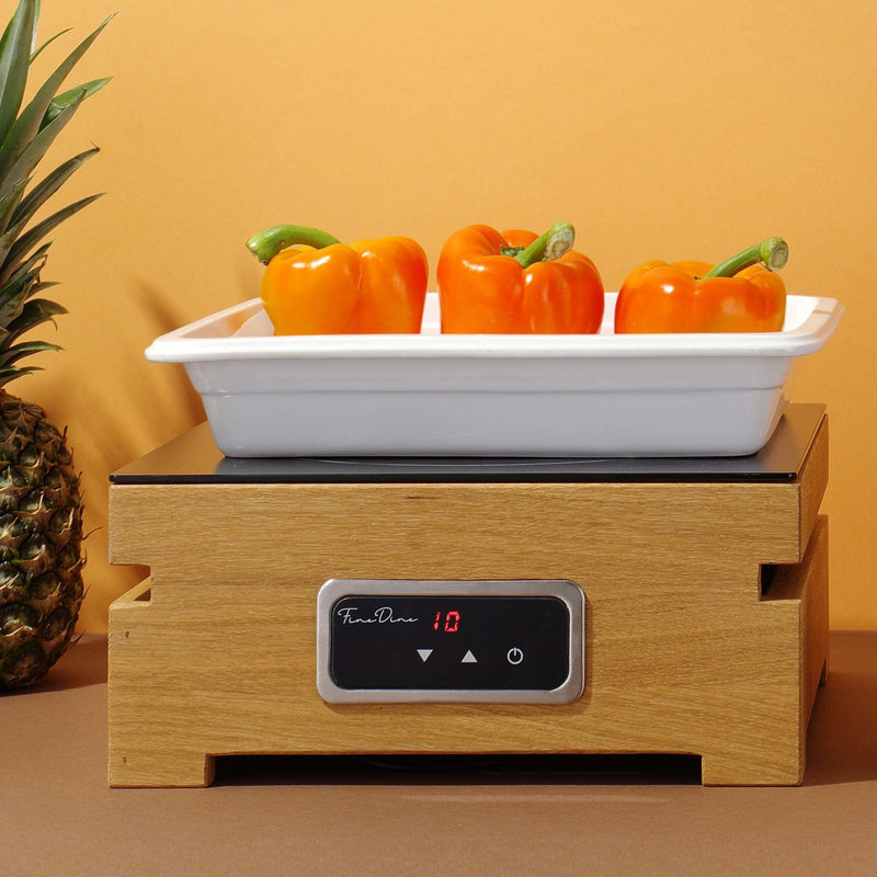 Load image into Gallery viewer, Porcelain container GN 1/1 (H)65mm - Custom Wood DesignsPorcelain GN 1/1 container with 65mm height, rectangular shape, from Fine Dine, suitable for food storage or presentation.porcelain container gn783009