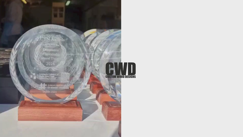 Load and play video in Gallery viewer, Round award plaque pack of 10