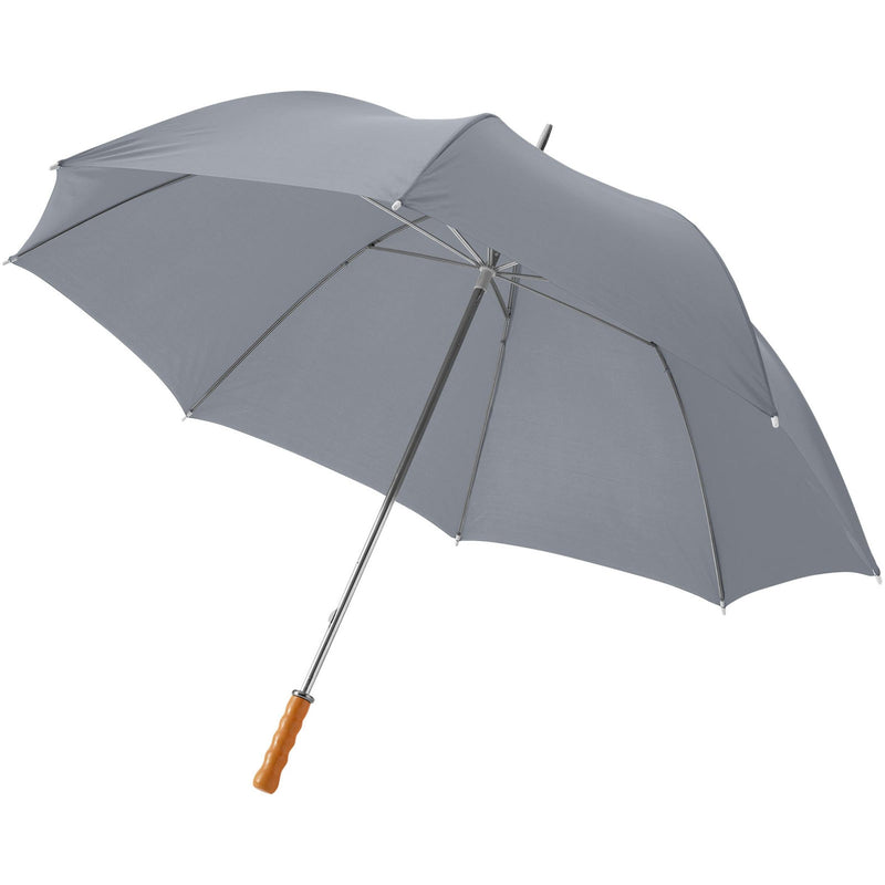 Load image into Gallery viewer, 30&quot; Golf Umbrella with wooden handle pack of 25 Grey Custom Wood Designs __label: Multibuy process-blue-30-golf-umbrella-with-wooden-handle-pack-of-25-52701710909783
