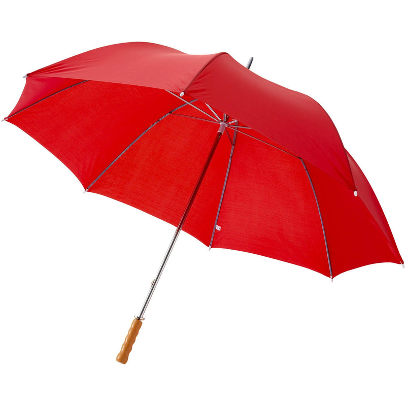 Load image into Gallery viewer, 30&quot; Golf Umbrella with wooden handle pack of 25 Red Custom Wood Designs __label: Multibuy process-blue-30-golf-umbrella-with-wooden-handle-pack-of-25-52702088790359
