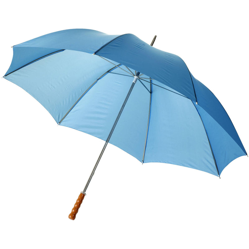 Load image into Gallery viewer, 30&quot; Golf Umbrella with wooden handle pack of 25 Process Blue Custom Wood Designs __label: Multibuy process-blue-30-golf-umbrella-with-wooden-handle-pack-of-25-53613588709719
