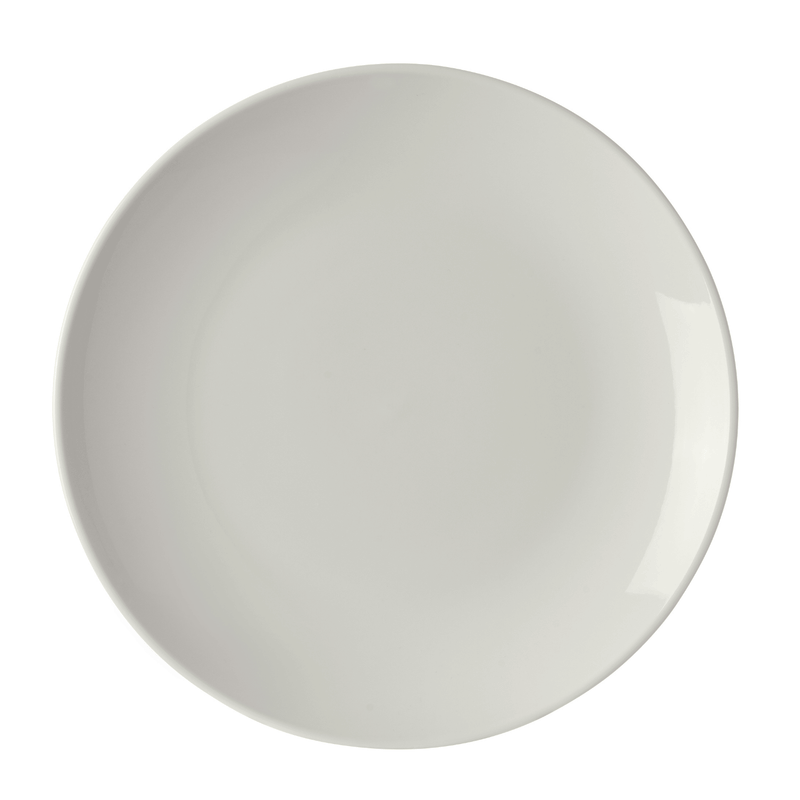 Load image into Gallery viewer, Fine Dine 270mm flat shallow plate without rim, ceramic dinnerware with smooth, clean design perfect for serving dishes.