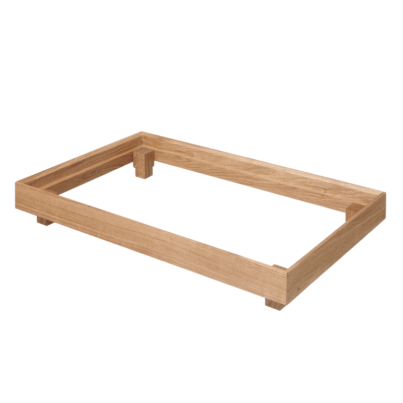 Load image into Gallery viewer, Oak overlay for GN 1/1, made by Fine Dine, shown in the image with detailed wood grain and smooth finish.