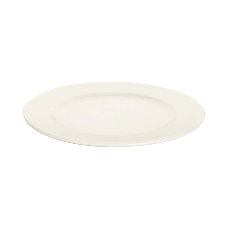 Load image into Gallery viewer, Fine Dine Crema flat plate, 200mm shallow dinner plate with smooth, elegant design, perfect for serving appetizers or desserts.