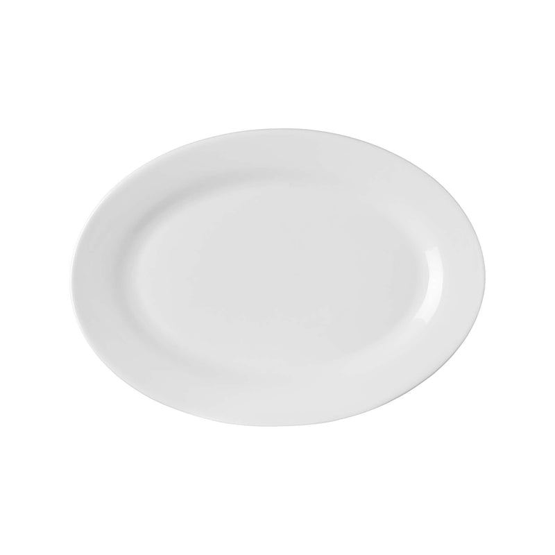 Load image into Gallery viewer, Elegant Pure Bianco serving dish by Fine Dine, 340x250mm, featuring a sleek white ceramic design perfect for serving food.