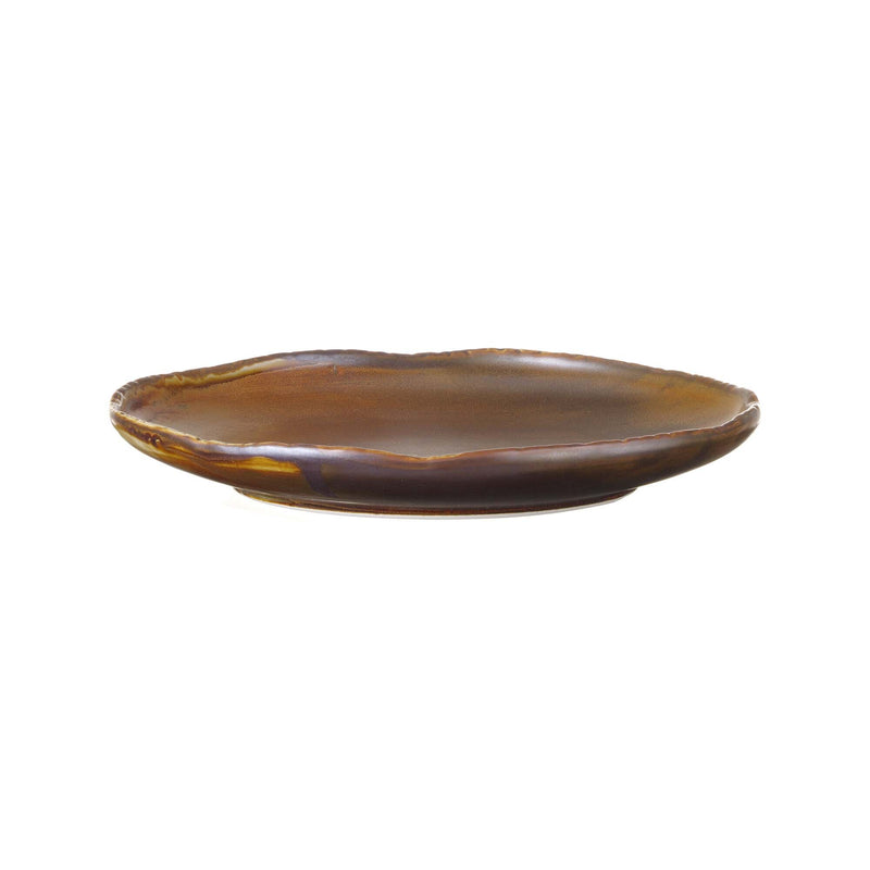 Load image into Gallery viewer, Aurum coupe flat plate with high rim, 270mm, by Fine Dine, showcasing a sleek ceramic design with a smooth, modern finish.