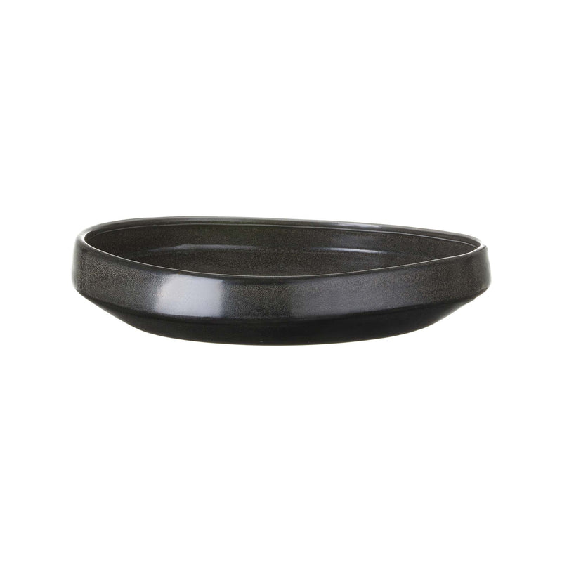 Load image into Gallery viewer, Onyx gourmet plate by Fine Dine, 200mm, elegant black ceramic serving plate with a smooth, glossy finish.