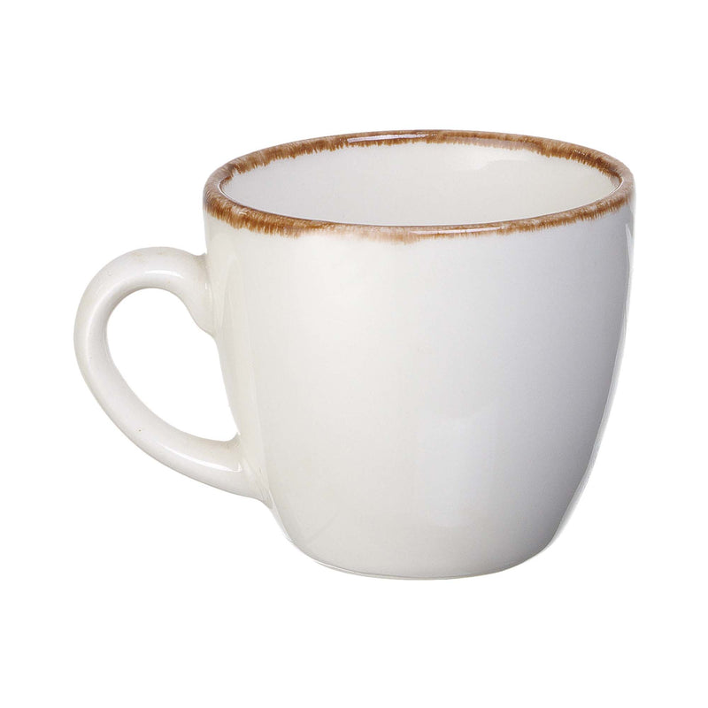 Load image into Gallery viewer, Fine Dine vanilla espresso cup, 75ml, ceramic coffee cup with a smooth vanilla-colored finish and a matching handle.