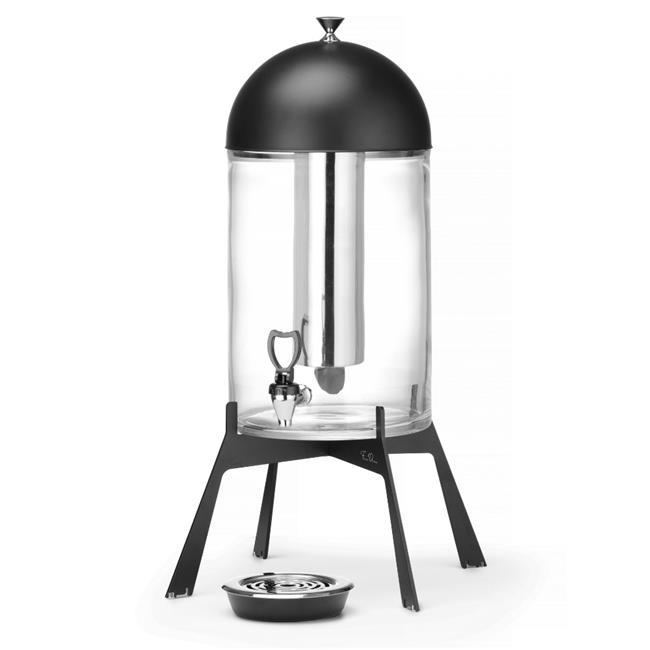 Load image into Gallery viewer, Fine Dine Skiatos Black 7L beverage dispenser with a sleek design, measuring 345 x 345 x 570 mm, ideal for drinks.
