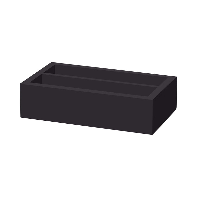 Load image into Gallery viewer, Madeira Black two-section cutlery box by Fine Dine with dimensions 275x165x60 mm, designed for organized kitchen storage.