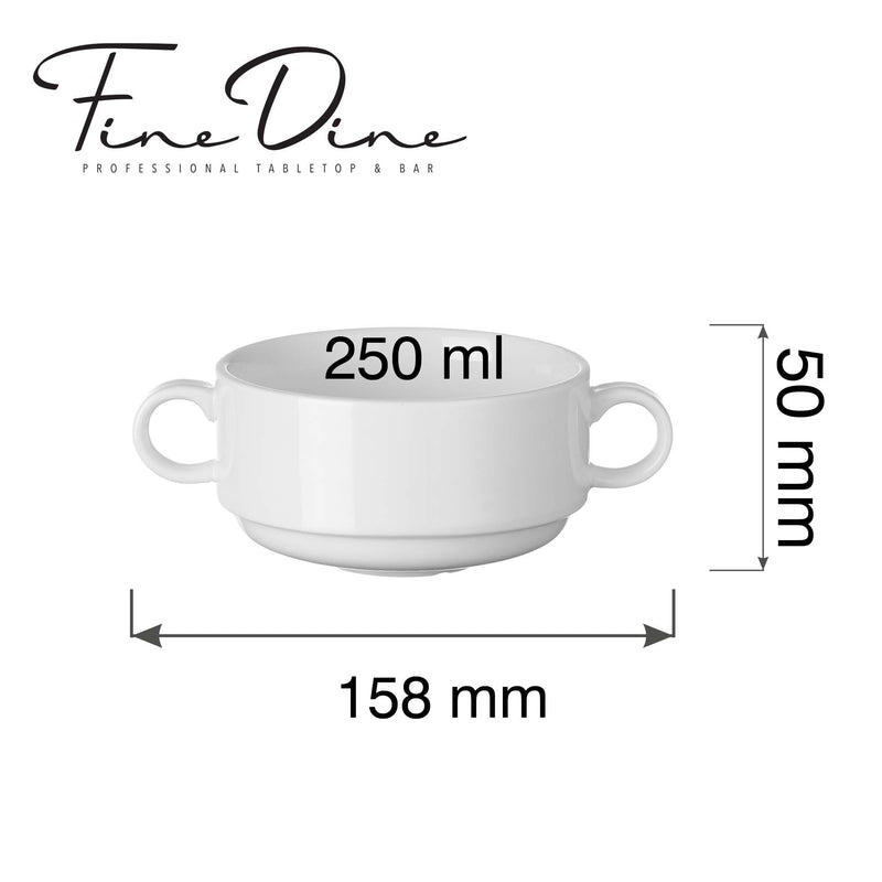 Load image into Gallery viewer, Pure Bianco consommé cup, 250ml - Custom Wood DesignsFine Dine Pure Bianco consommé broth bowl, 250ml, in a white ceramic cup with a smooth, clean design and clear broth visible inside.Broth bowl762752