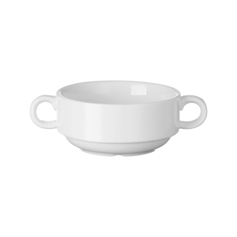 Load image into Gallery viewer, Pure Bianco consommé cup, 470ml - Custom Wood DesignsFine Dine Pure Bianco consommé bowl, 470ml broth bowl with a sleek white design, ideal for serving flavorful soups and broths.Broth bowl762004
