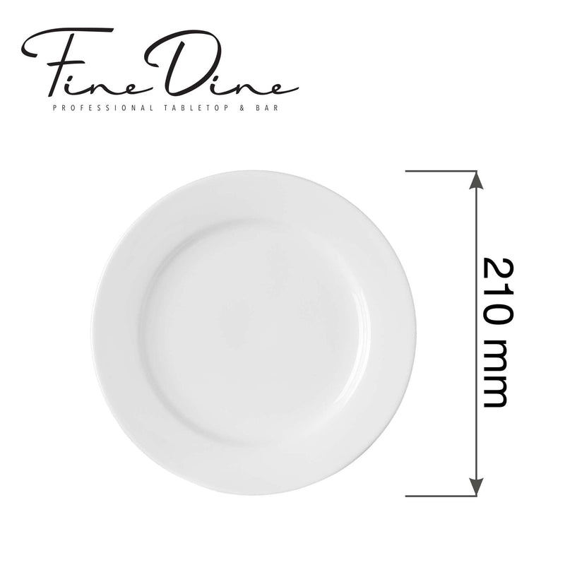 Load image into Gallery viewer, Pure Bianco flat plate, 210mm - Custom Wood DesignsFine Dine Pure Bianco flat plate, 210mm, showcasing a sleek white ceramic design with smooth edges and a glossy finish.Flat plate762455