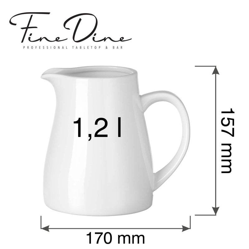 Load image into Gallery viewer, Pure Bianco pitcher, 1.2l - Custom Wood DesignsClear glass Pure Bianco pitcher by Fine Dine with a 1.2-liter capacity, showcasing its sleek, modern design for serving beverages.Jug762967