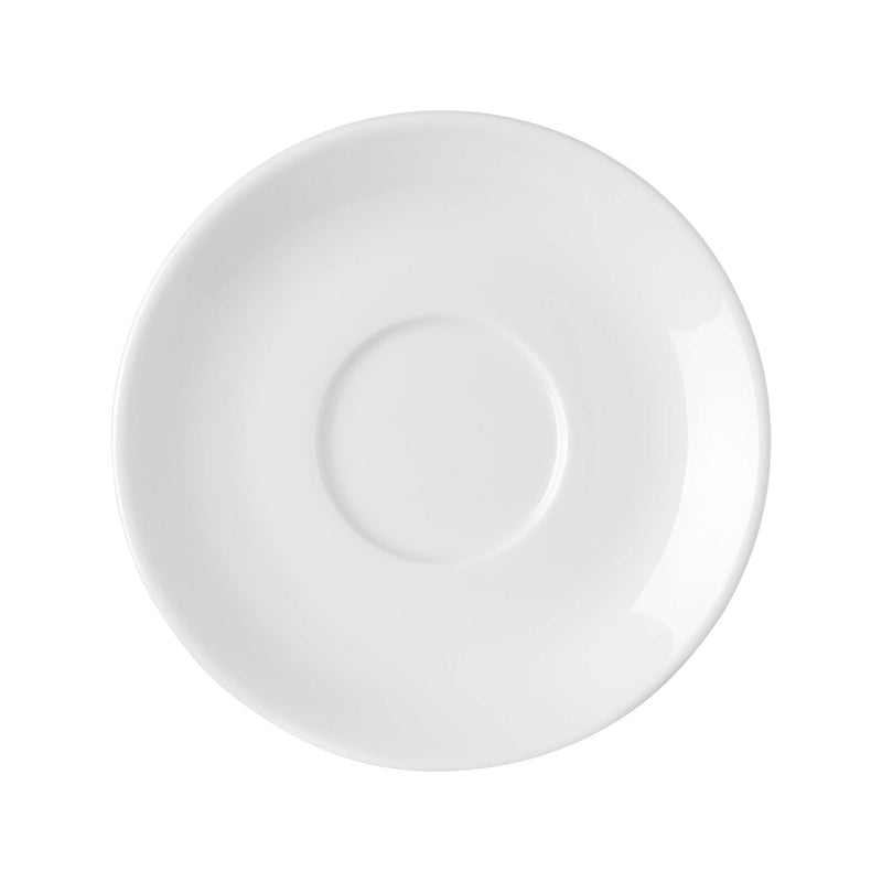Load image into Gallery viewer, Pure Bianco saucer for consommé cup, 160mm - Custom Wood DesignsFine Dine Pure Bianco saucer for consommé cup, 160mm, designed for broth bowls, showcasing a sleek white ceramic surface.Saucer for broth bowl762769