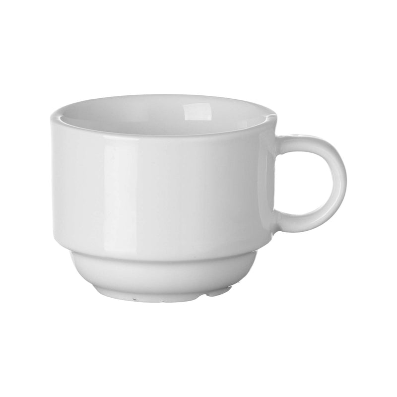 Load image into Gallery viewer, Pure Bianco stackable espresso cup, 80ml - Custom Wood DesignsStackable 80ml Pure Bianco espresso cup by Fine Dine, showing its sleek design and stackable feature for stylish coffee service.Stackable espresso cup762790