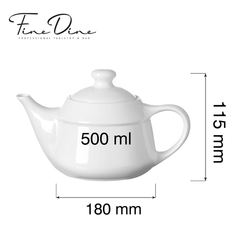 Load image into Gallery viewer, Pure Crema Crema Teapot, 500ml - Custom Wood DesignsFine Dine Pure Crema teapot, 500ml, with elegant ceramic design and smooth spout for pouring hot beverages.teapot768143