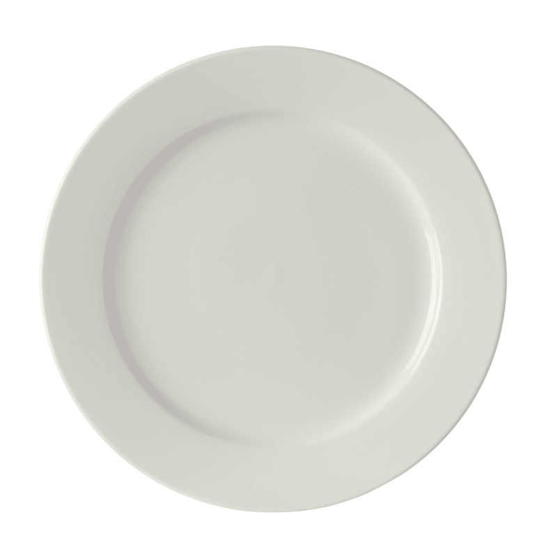 Load image into Gallery viewer, Pure flat plate, 300mm - Custom Wood DesignsFine Dine 300mm shallow flat plate with smooth, white ceramic surface, ideal for serving appetizers or desserts.Shallow plate763049