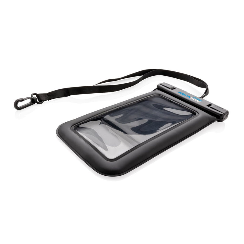 Load image into Gallery viewer, XD Collection waterproof floating phone pouch in custom wood design, ideal for rainy-day protection and water activities.