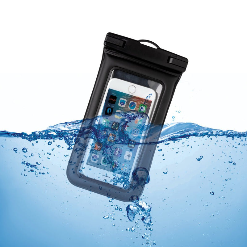 Load image into Gallery viewer, XD Collection waterproof floating phone pouch in a rainy-day gift set box with wood design for phone and tablet protection