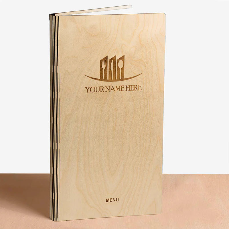 Load image into Gallery viewer, 20 x Wood Menu 20x40cm Natural Custom Wood Designs __label: Multibuy red-20-x-wood-menu-20x40cm-53612712591703