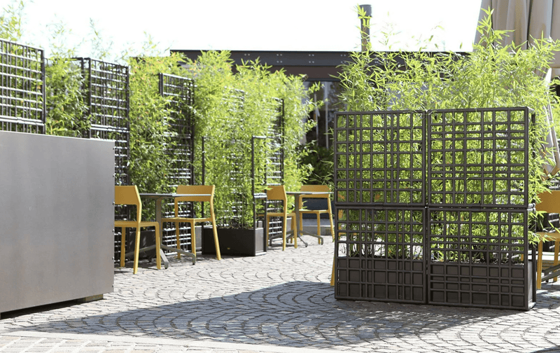 Load image into Gallery viewer, ReGen Sipario 3 Modular Outdoor Partition by Nardi - Custom Wood DesignsReGen Sipario 3 modular outdoor partition by Nardi, featuring basalt-colored slats for stylish outdoor space divisionNardi Dividers Space Outdoors24575203281783Terra