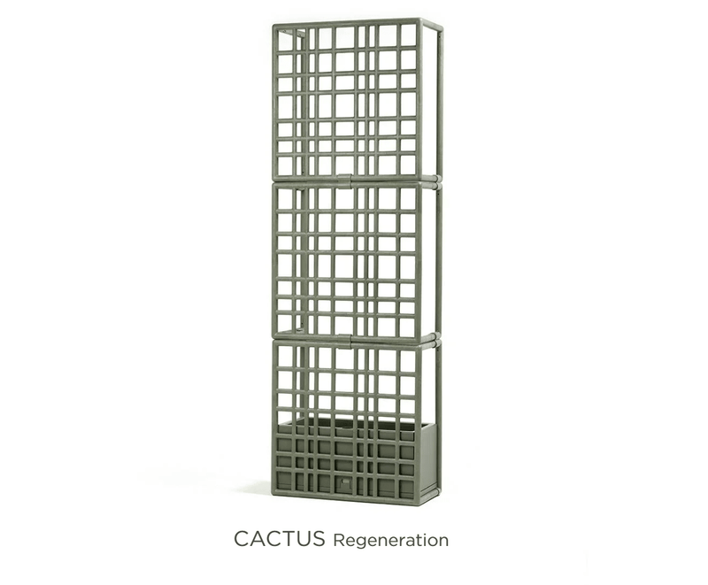 Load image into Gallery viewer, ReGen Sipario 3 Modular Outdoor Partition by Nardi - Custom Wood DesignsNardi ReGen Sipario 3 modular outdoor partition with cactus design, ideal for creating private outdoor spaces.Nardi Dividers Space Outdoors24575203447319Cactus