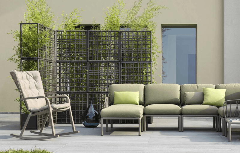 Load image into Gallery viewer, ReGen Sipario 3 Modular Outdoor Partition by Nardi - Custom Wood DesignsNardi ReGen Sipario 3 outdoor modular partition with slatted design for garden or patio privacy and space separation.Nardi Dividers Space Outdoors24575203281783Terra