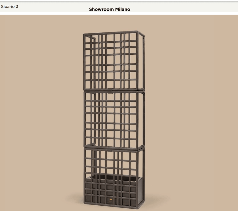 Load image into Gallery viewer, ReGen Sipario 3 Modular Outdoor Partition by Nardi - Custom Wood DesignsNardi ReGen Sipario 3 modular outdoor partition with sleek wooden slats for garden or patio privacy and stylish outdoor space divider.Nardi Dividers Space Outdoors24575203314551Gesso