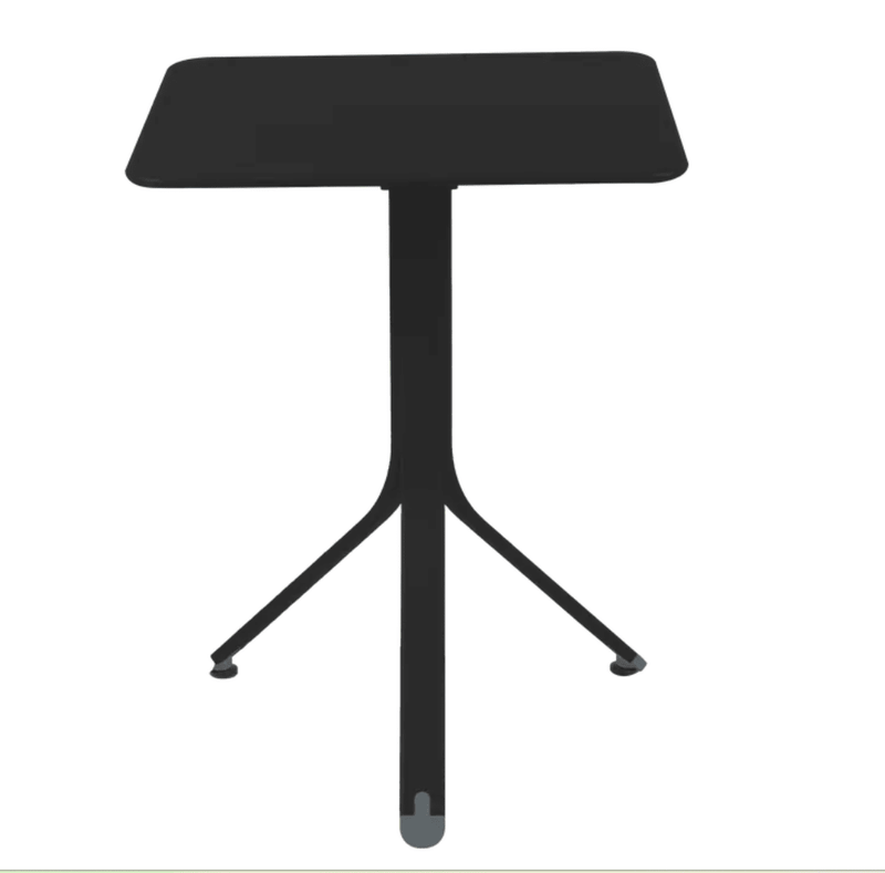 Load image into Gallery viewer, Rest'O Folding Table 57x57cm - Custom Wood DesignsFermob Rest'O folding outdoor table in liquorice color, 57x57cm metal table, ideal for compact outdoor spacesFermob Outdoor Table Metal24575201040727Liquorice