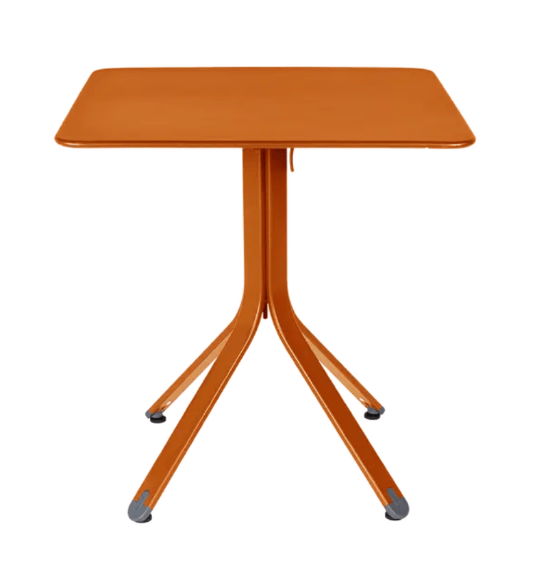Load image into Gallery viewer, Rest'O Folding Table 71x71cm - Custom Wood DesignsFermob Rest'O folding outdoor table in metal with 71x71cm square top, shown in candied orange color.Fermob Outdoor Table Metal24575204434423Candied Orange