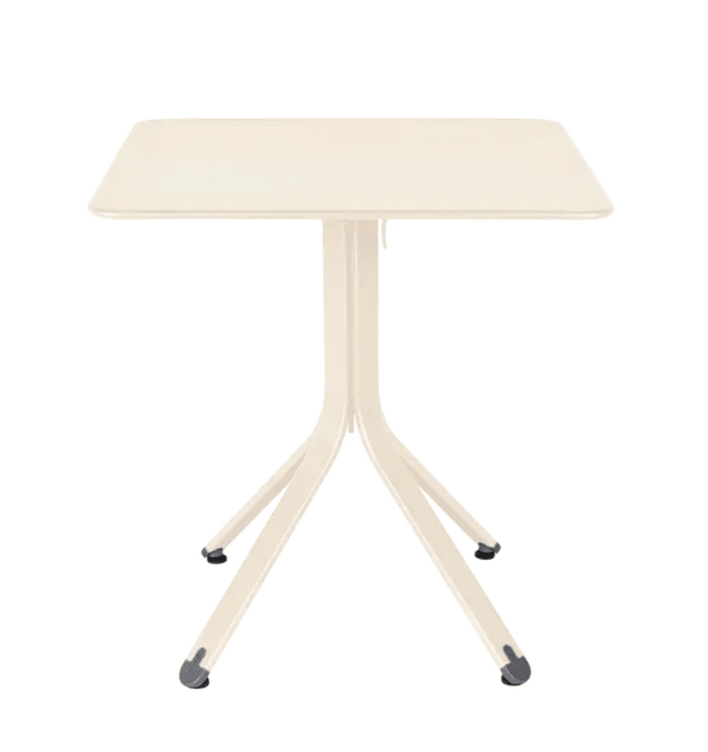 Load image into Gallery viewer, Rest'O Folding Table 71x71cm - Custom Wood DesignsFermob Rest'O folding outdoor table in Latte Beige, 71x71cm metal table for patio or garden use.Fermob Outdoor Table Metal24575203539511Latte Beige