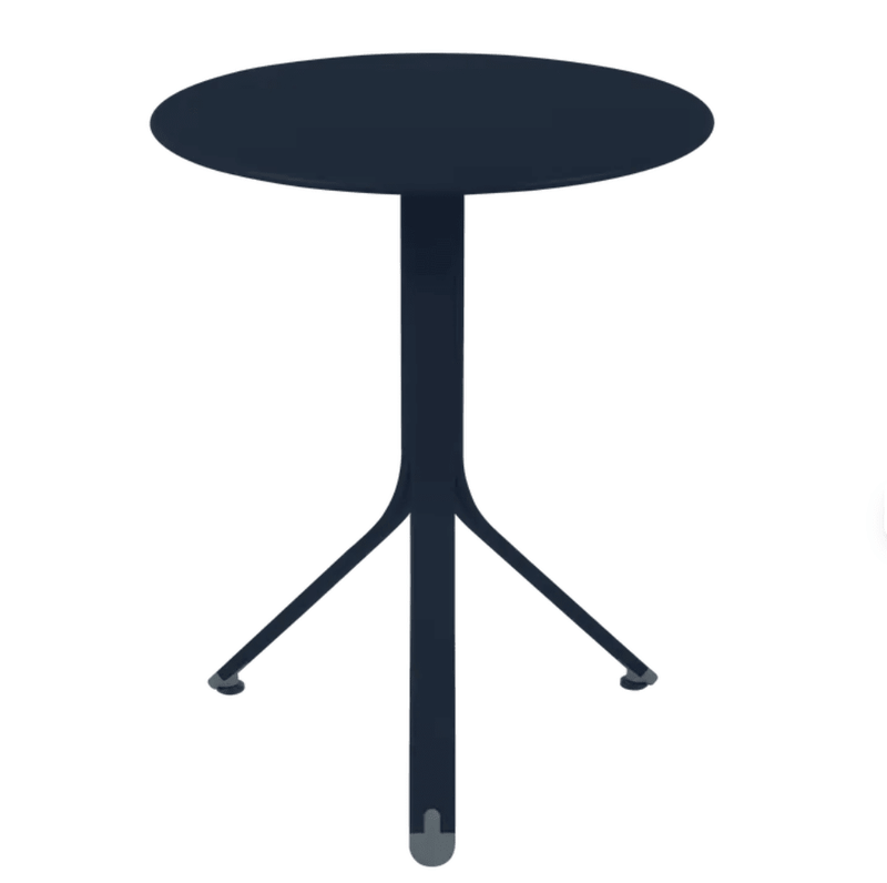 Load image into Gallery viewer, Rest'O Round Folding Table Ø60cm - Custom Wood DesignsDeep blue Fermob Rest'O Round folding outdoor table, 60cm diameter, metal bistro table for outdoor use.Fermob Outdoor Table Metal24575209194711Deep Blue