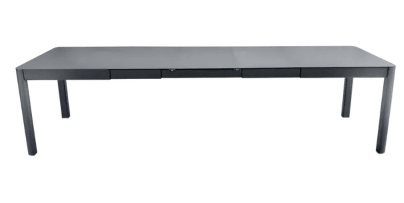 Load image into Gallery viewer, Fermob Ribambelle XL extendable metal table in anthracite black, 14-seater large dining or hospitality table