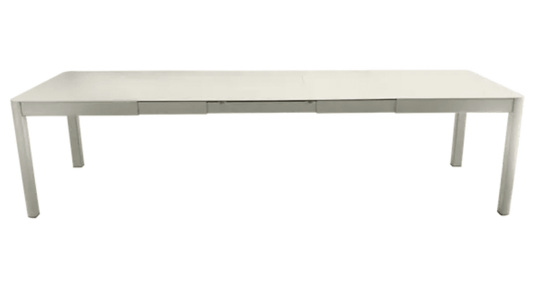Load image into Gallery viewer, Fermob Ribambelle XL extendable metal table in Clay Grey, large 14-seater dining or hospitality table with extendable design.