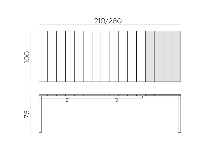 Load image into Gallery viewer, Rio 210 Extensible Table DurelTOP - Custom Wood DesignsNardi Rio 210 Extensible outdoor table with wooden finish and extendable design, perfect for garden or patio dining.Nardi Outdoor Table24575205320119Bianco