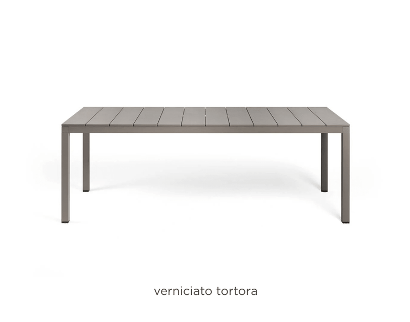 Load image into Gallery viewer, Rio Alu 210 Fixed Table - Custom Wood DesignsNardi Rio Alu 210 fixed outdoor table with aluminum construction, perfect for patio or garden setting.Nardi Outdoor Table24575205798775Tortora